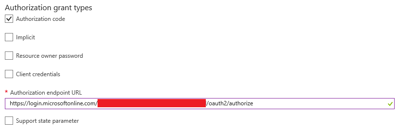 OAuth2 authorization url